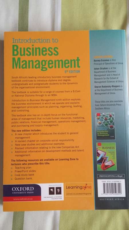Introduction to Business Management 9th edition